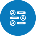 collaboration/networking between people icon